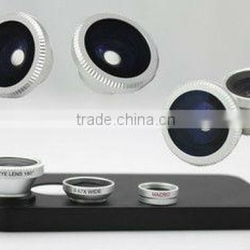 cell phone lens kit for galaxy S3,fisheye lens+wide angle +macro lens with case for galaxy S3
