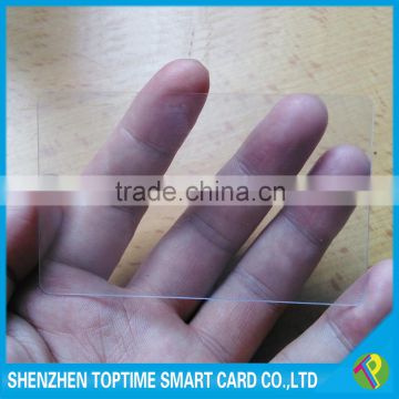 0.38mm or 0.76mm thickness Thermal printable blank transparent card