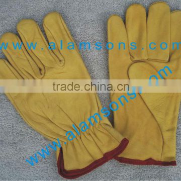 High Quality Leather Driver Gloves / Safety Gloves