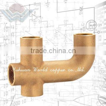 WORLD COPPER Bronze 4 ways elbow valve
