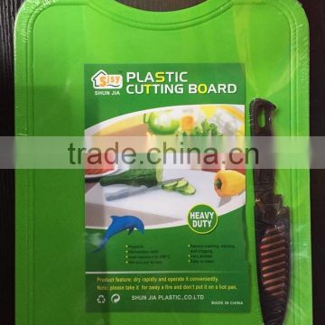 BPA free Chopping Blocks , rectangle plastic cutting board with holder