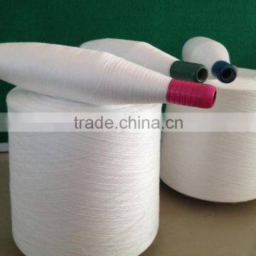 Raw white polyester sewing thread yarn 40/2 with shocked price