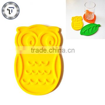 Novelty animal shape silicone cup coaster