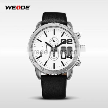 2014 New WEIDE leather strap watches Quartz Men Sports Watch 30 Waterproof Diving Watch Male Clock Relogio Unique WH3310