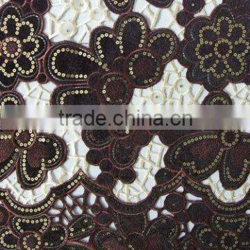 African Velvet Lace Fabric, Handcut Velvet Lace