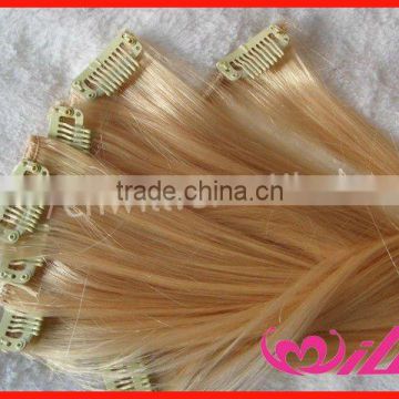 Best Selling one piece clip in hair extensions brazilian weave Color #22 Hair Clip In Hair Extension