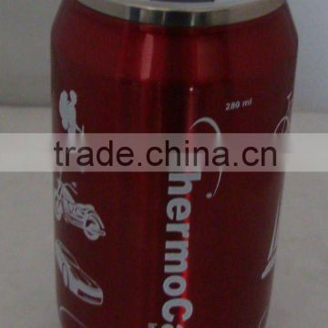 Stainless steel Tin cans vacuum flask 280ml with logo printing