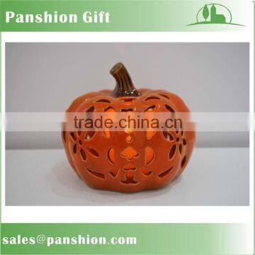 Decorative cearmic led candle pumpkin