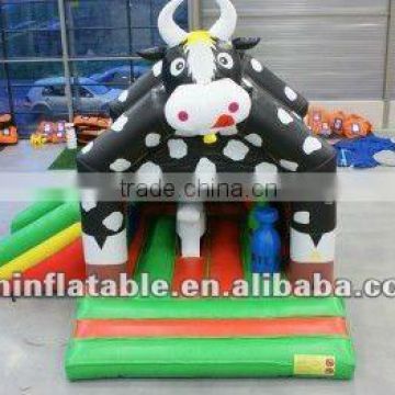 cow inflatable bouncer slide