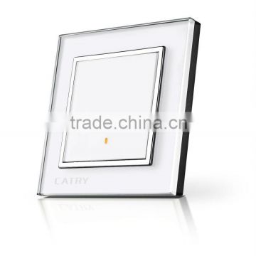 1 GANG 2 WAY WHITE TABLET SWITCH,NEW STYLE WALL SWITCH,GLASS PANEL SWITCH