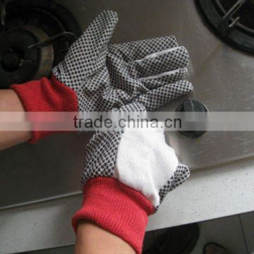 Canvas PVC Dotted Working gloves