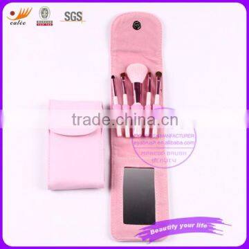 5pcs cute pink portable cosmetic brush