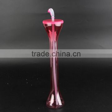 Colorful Plastic Party Bottle with Straw