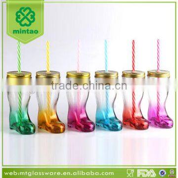 customized boots mason jar beverage use colored boots bottle