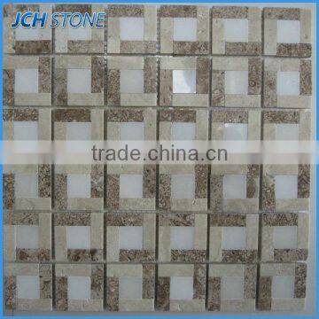 Special type mixed color marble seashell mosaic tile
