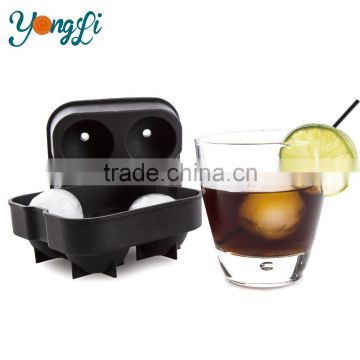 Portable Non-stick Silicone Round Ice Cube Tray Mold Ice Ball Maker for Whiskey Sphere