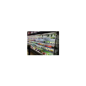 produce open multideck display fridge 10meter black color remote cooling system