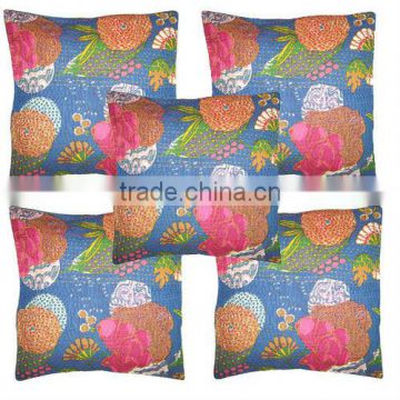 Hand Stiched Kantha Work Cushion and Pillow Cover