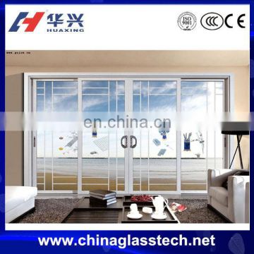 CE certified clear flat sound insulation glass Aluminium&PVC frame sliding door system
