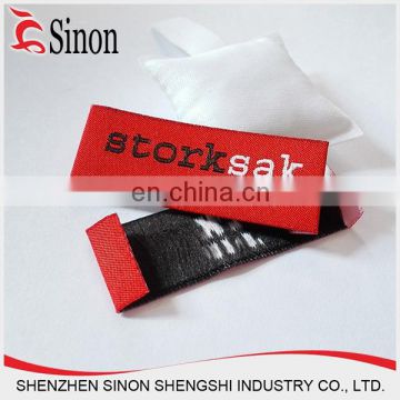 cheap ends fold type polyester material clothing woven label