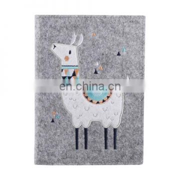 Wholesale felt cover notebook with embroidery