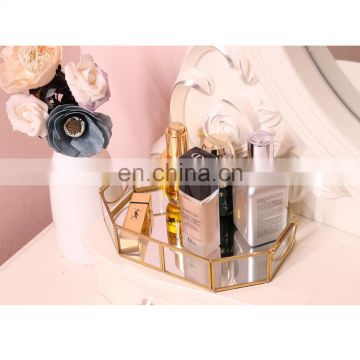 Gold Mirror Tray, Decorative Jewelry Perfume Trays
