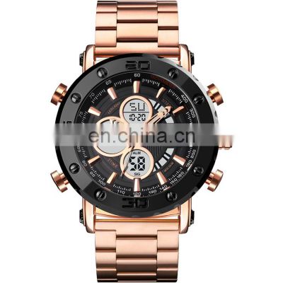 SKMEI 1636 Hot Sale Fashion Men Luxury Stainless Steel Quartz Digital Watches Reloj