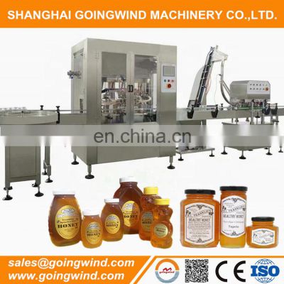 Automatic honey bottle filling machine auto oil cream glass jar industrial filling packing line machinery cheap price for sale