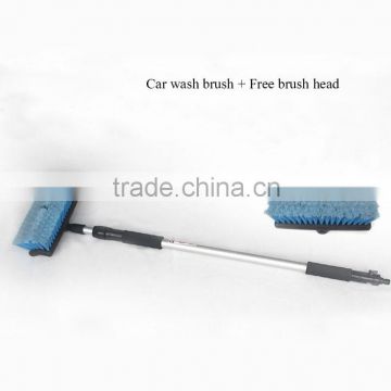 Top quality Extension aluminum long handle car wash brush telescopic cleaning brush 90-165cm long