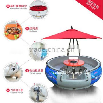 Recyclable material electric bbq boat original factory