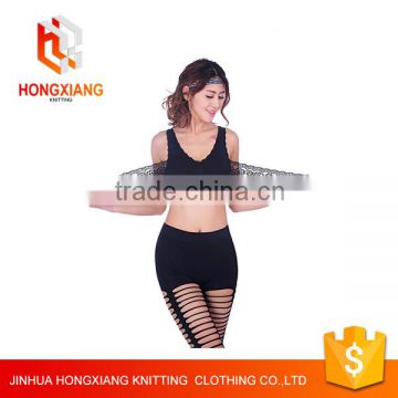 Hongxiang Anterior cingulate shockproof no rims adjustable yaga lace underwear