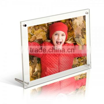 Clear Stylish acrylic free picture frame table stand