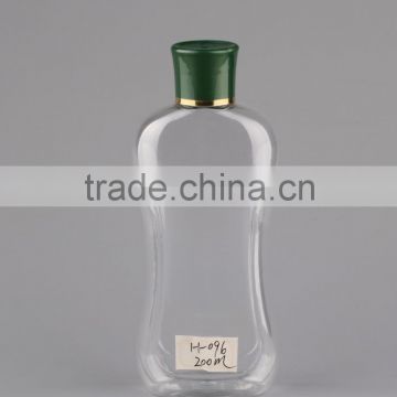200ml plastic transparent PET bottle with screw cap for liquid
