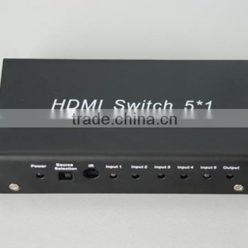 HDMI Switcher 5X1 with remote control support DTS/Dolby-AC3/DSD