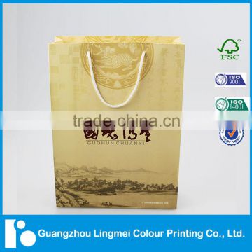 Accept Custom Order and Offset Paper Bag Printing Surface Handling Paper Souvenir Bag