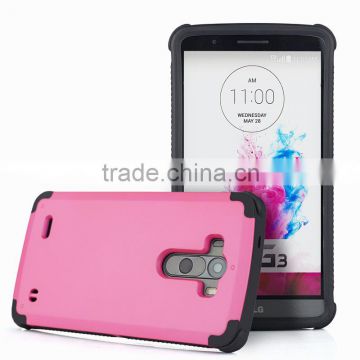 For LG G3 hard plastic and TPU combo cover case