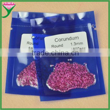 wholesale the best machine cut round shaped synthetic corundum ruby price per carat