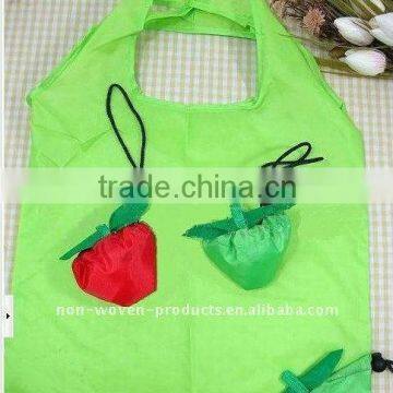 Apple shaped folding shopping bag