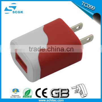Dual color mold travel charger good quality home charger