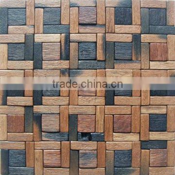HML1 European Style Wood Mosaic Artwork Wall Tile
