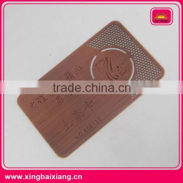 Custom etching logo business card metal plate