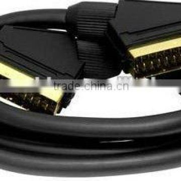 21 full pin Scart cable round male to male
