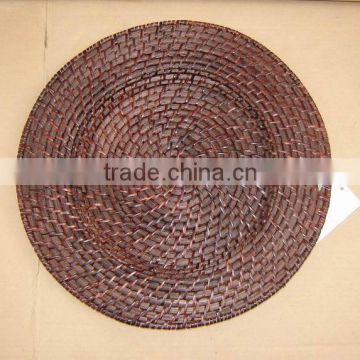 Rattan-bamboo weaving charger plates