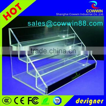 clear acrylic rectangle storage box with lid, stackable cube acrylic storage boxes