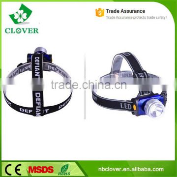 Outdoor Plasctic 3*AAA battery 1W LED 80 LUM high power led headlamp wholesale