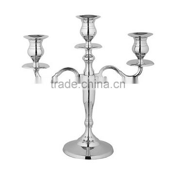 Good Quality Hot Design Modern Sliver Long-stemmed Glass Candle Holder