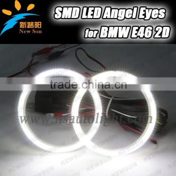 High quality SMD 3014 led round angel eyes headlight for bmw e46