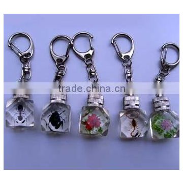 2016 Various styles clear glass keychain