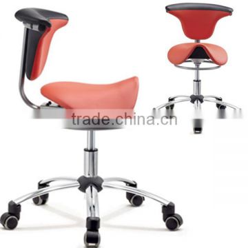 European design sensual salon stool /fashionable salon stool/ classic salon saddle stool with beautiful design backrest