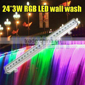 outdoor led wall wash 24*3W rgb